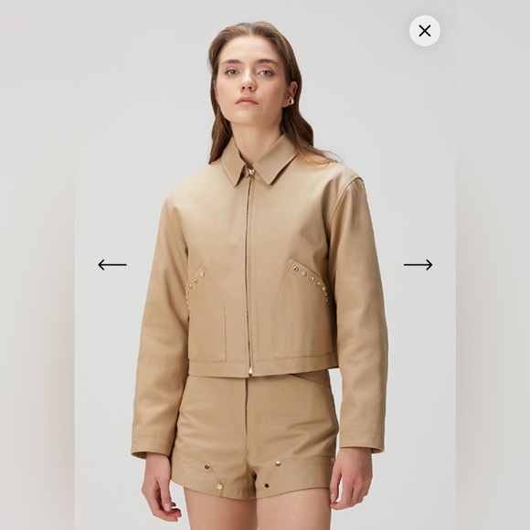 Sandro Cropped Shirt Jacket / Size 34 - Picture 4 of 14